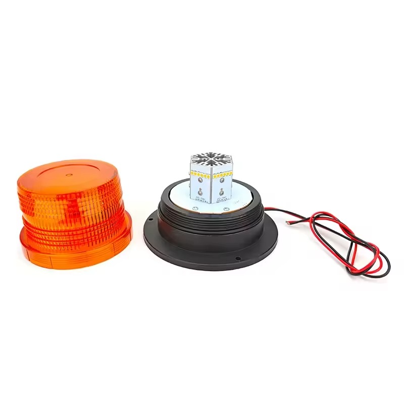 Baliza para acceso de vehículos como estacionamientos, condominios. Color ambar.