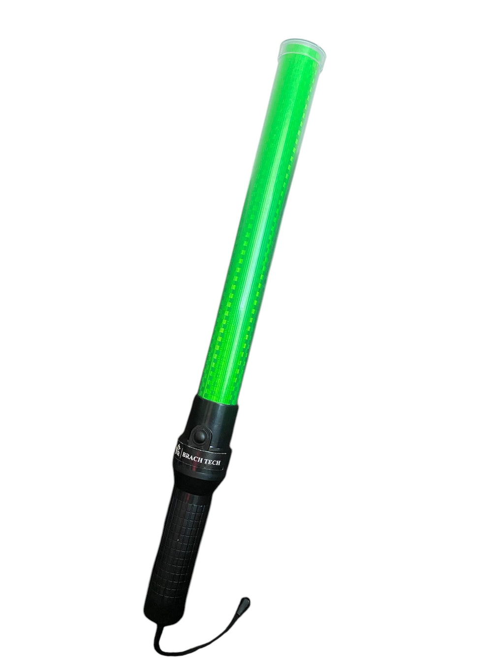 Bastón luminoso para tránsito aéreo o vial, alta luminosidad, de color verde y longitud de 54cm 