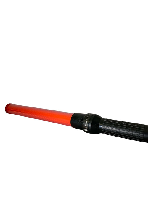 Bastón luminoso para tránsito aéreo o vial, alta luminosidad, de color rojo y longitud de 54cm 