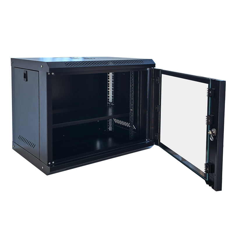 Rack de pared 9U para switch, router y DVR para infraestructura de red
