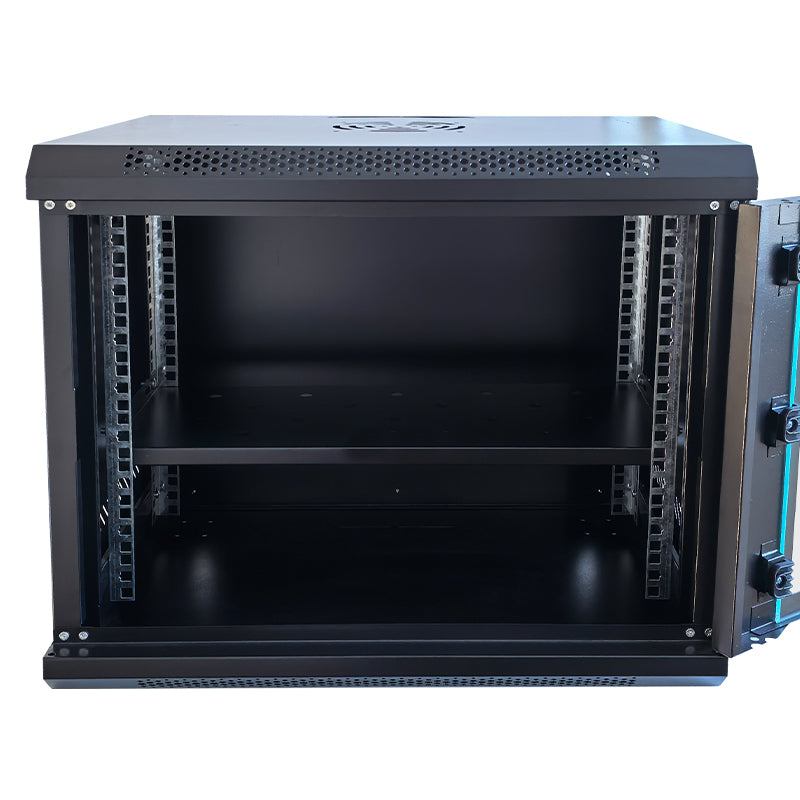 Rack de red 9U 19 pulgadas montaje en pared con bandeja y llaves